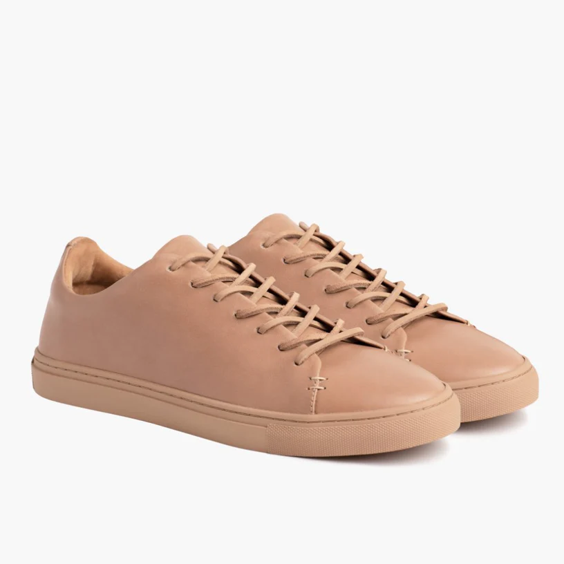 Opp France Women’s Simple Wear-resistant Lace-up Casual Shoes Natural Vachetta