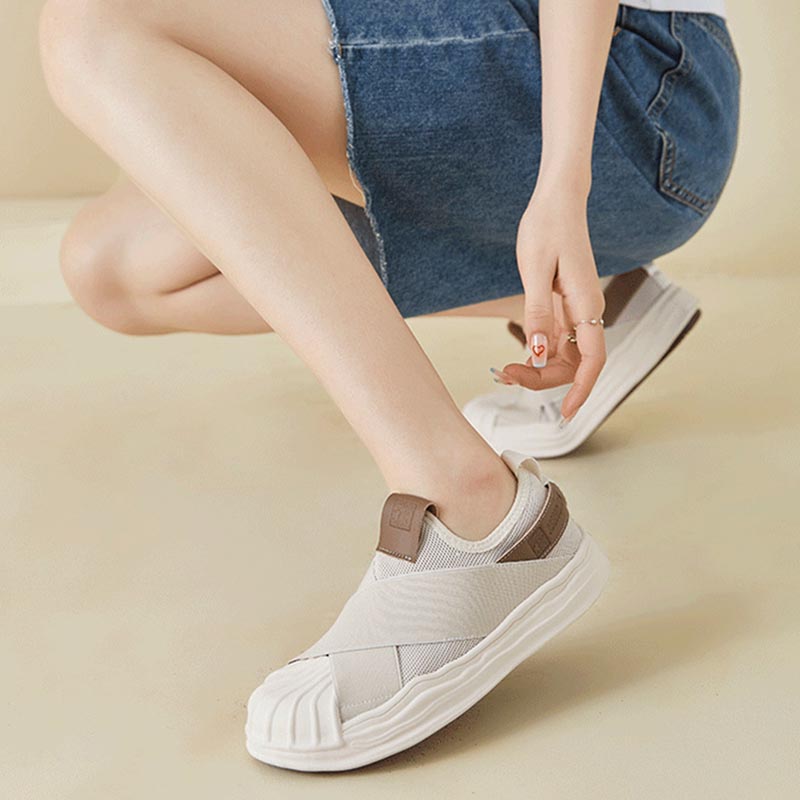 Opp France Women Shell Toe Elasticated Casual Shoes