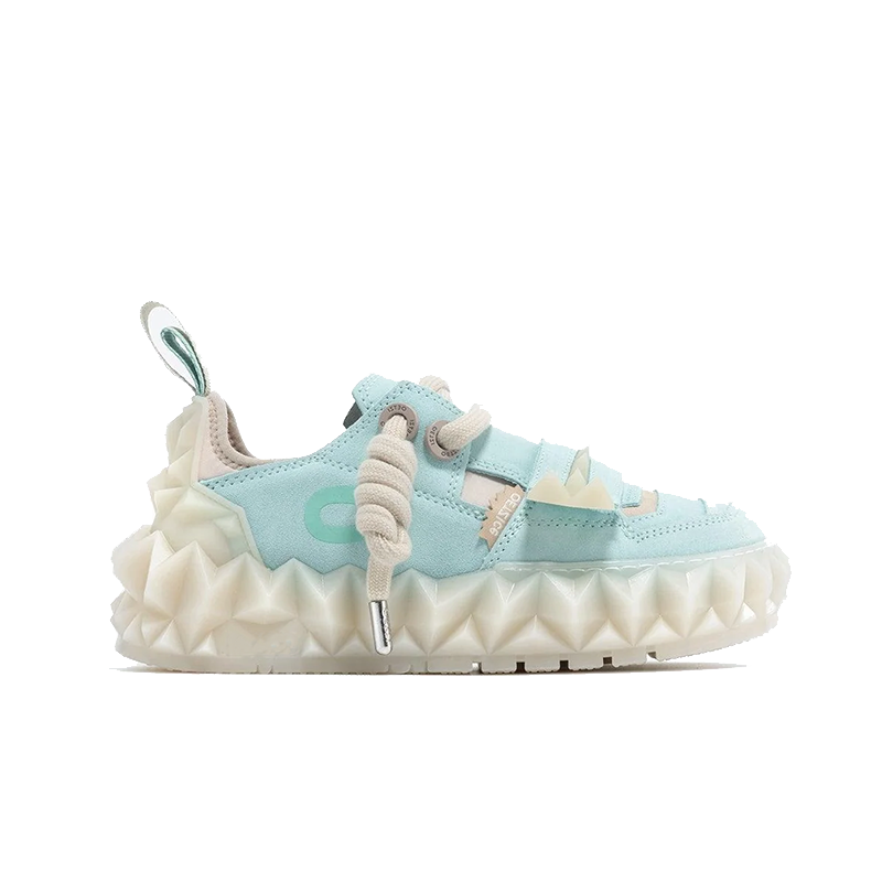 opp france Women Stylish Velcro Toothed Platform Casual Shoes Blue