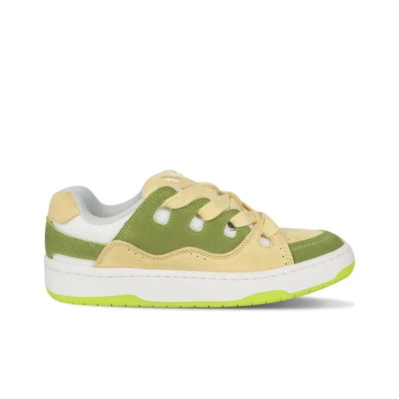 Opp France Yellow Green Fresh And Fashionable Unisex Casual Shoes