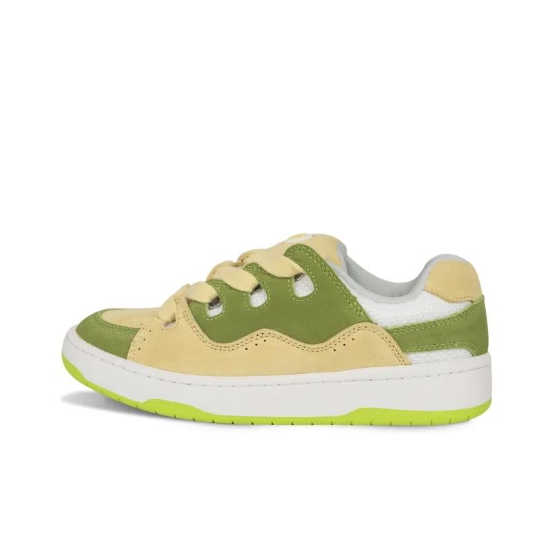 opp france Yellow green fresh and fashionable unisex casual shoes