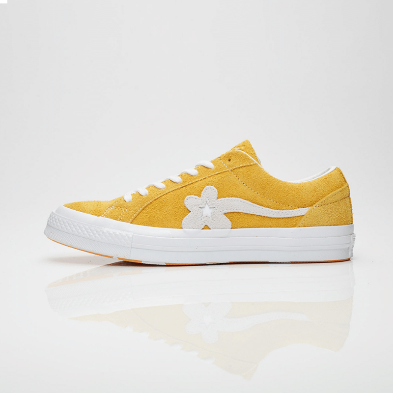 opp france Yellow low-top floral suede unisex casual shoes opp france Yellow low-top floral suede unisex casual shoes