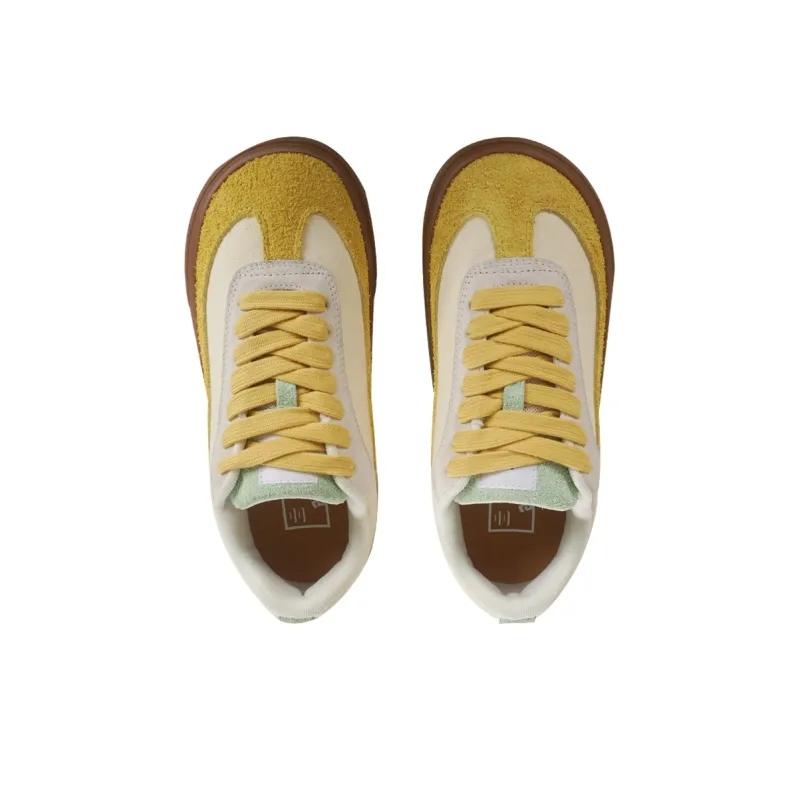 Opp France Yellow Retro Low Cut Casual Shoes For Both Men And Women
