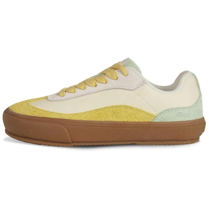 opp france yellow retro low cut casual shoes for both men and women