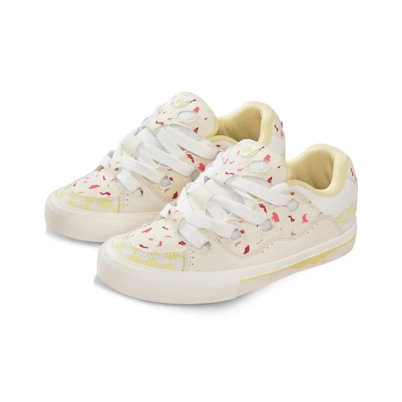 Opp France Yellow White Fashionable Small Fresh Unisex Casual Shoes