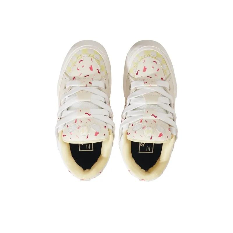 Opp France Yellow White Fashionable Small Fresh Unisex Casual Shoes