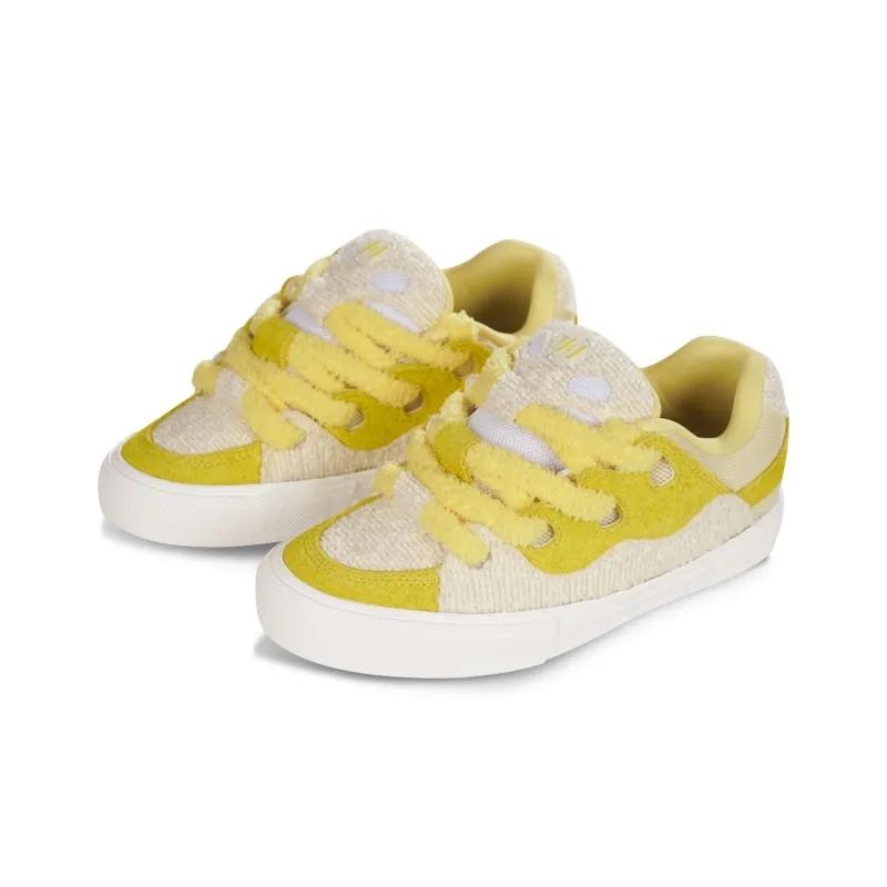 Opp France Yellow White Lace Up Temperament Unisex Casual Shoes