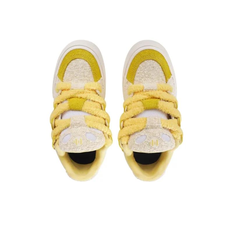 Opp France Yellow White Lace Up Temperament Unisex Casual Shoes
