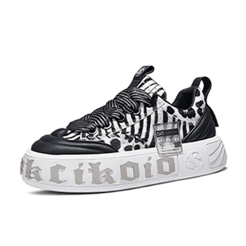 Opp France Zebra Print Thick-soled Casual Shoes For Women All-match Height-increasing Sports Shoes