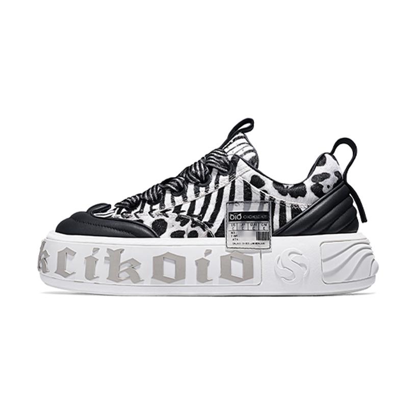 opp france Zebra print thick-soled casual shoes for women all-match height-increasing sports shoes