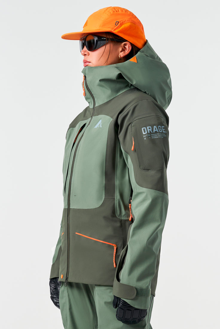 Orage Women's MTN-X Boulder 3L Hybrid Jacket-Boreal