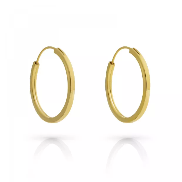Orphelia Agata Sterling Silver Hoop Earrings ZO-7552/G