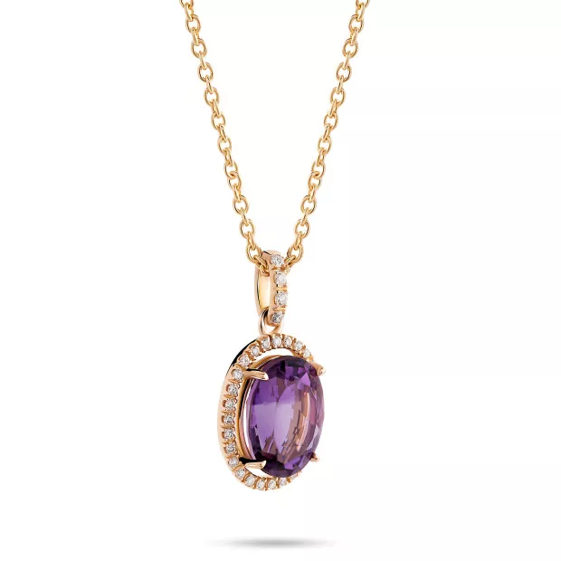 Orphelia Alberta Rose-gold 18k Pendant With Chain KD-2040
