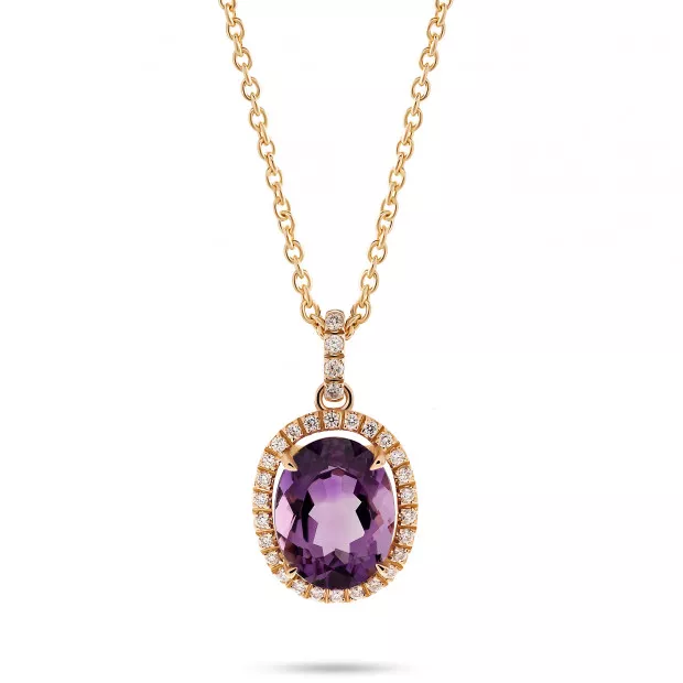orphelia Alberta Rose-gold 18k Pendant With Chain KD-2040