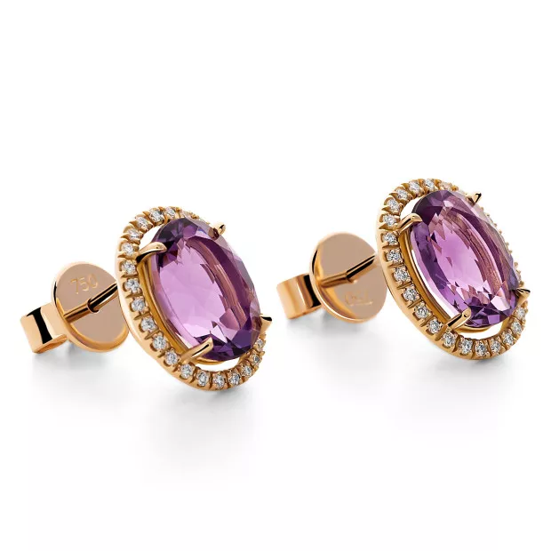 Orphelia Alberta Rose-gold 18k Stud Earrings OD-5338