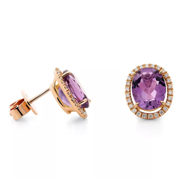orphelia Alberta Rose-gold 18k Stud Earrings OD-5338