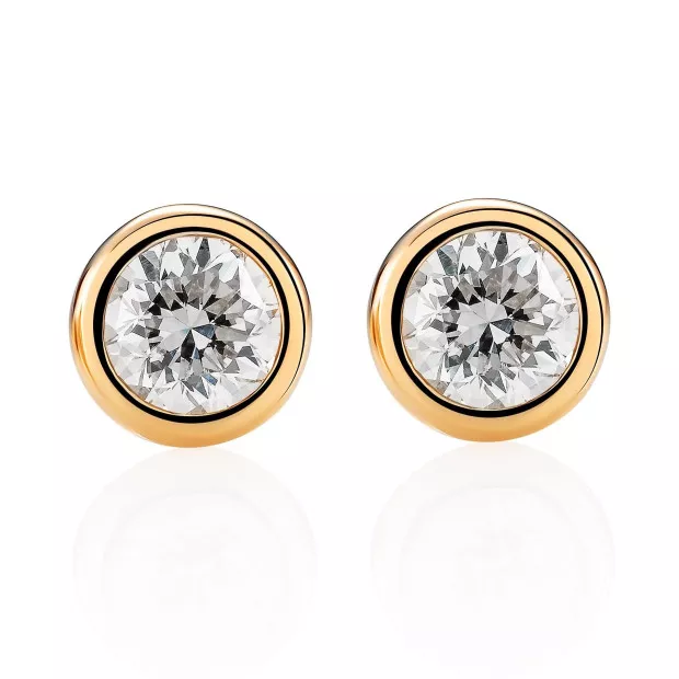orphelia Alexandria Yellow-gold 18k Stud Earrings OD-5331/1