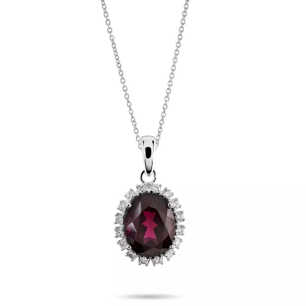 orphelia Anna White-gold 18k Chain With Pendant KD-2037