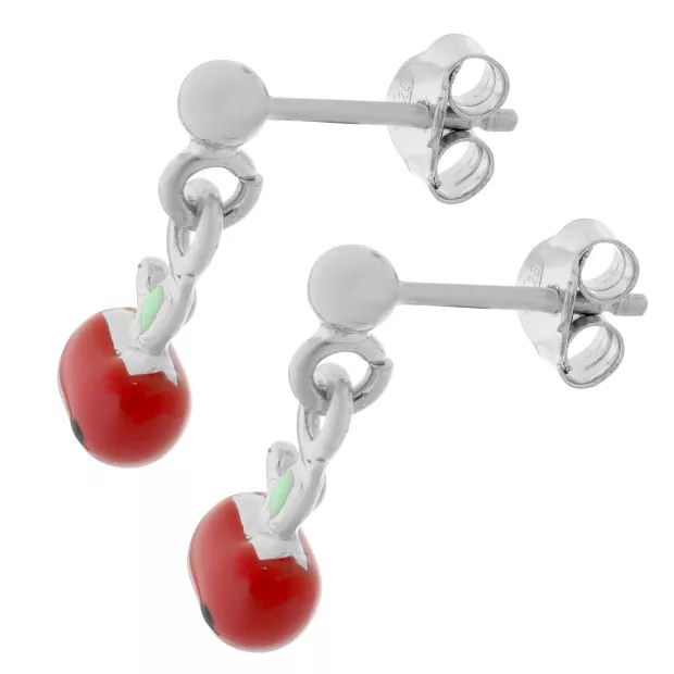 Orphelia Apple Child's Silver Drop Earrings ZO-7149/1