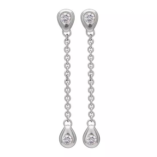 Orphelia Arina White-gold 18k Drop Earrings TR-010/1