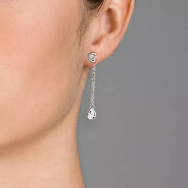 Orphelia Arina White-gold 18k Drop Earrings TR-010/1