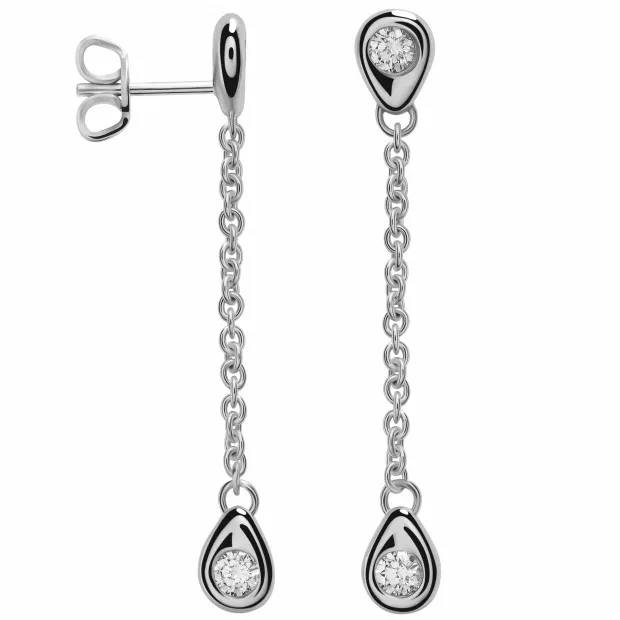 orphelia Arina White-gold 18k Drop Earrings TR-010/1