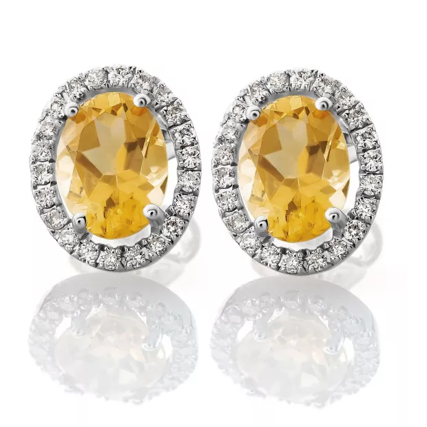 Orphelia Astrid White-gold 18k Stud Earrings OD-5318