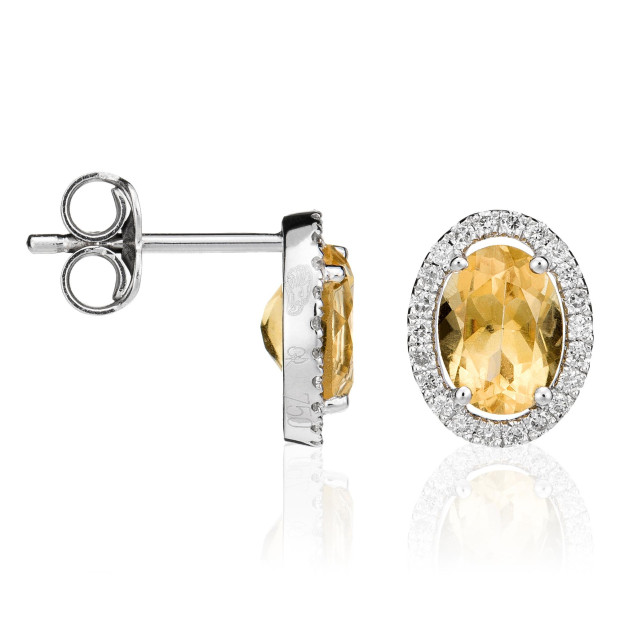Orphelia Astrid White-gold 18k Stud Earrings OD-5318