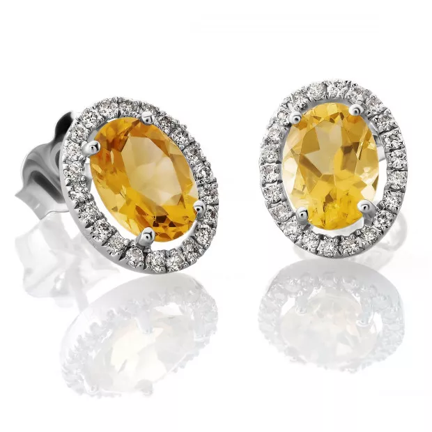 orphelia Astrid White-gold 18k Stud Earrings OD-5318