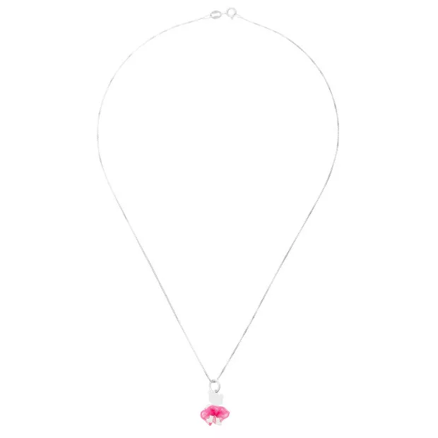 Orphelia Bear Bow Silver Chain With Pendant ZH-7132