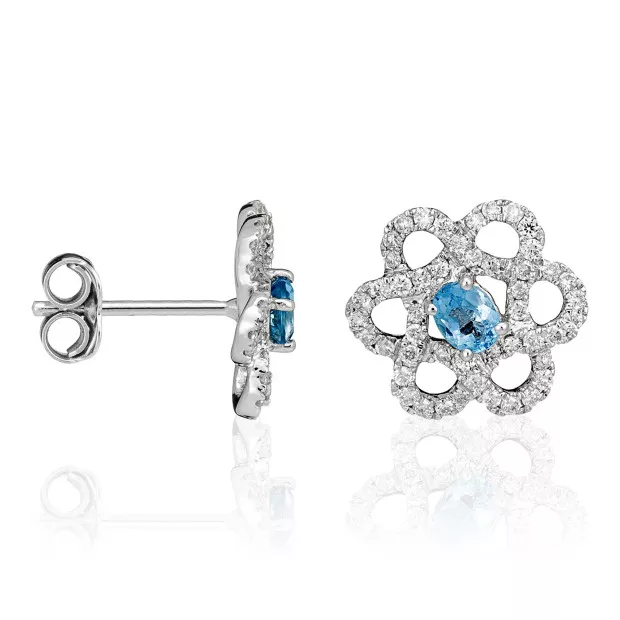 Orphelia Billie White-gold 18k Stud Earrings OD-5317