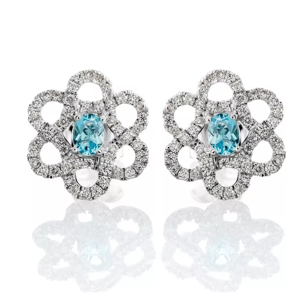 Orphelia Billie White-gold 18k Stud Earrings OD-5317