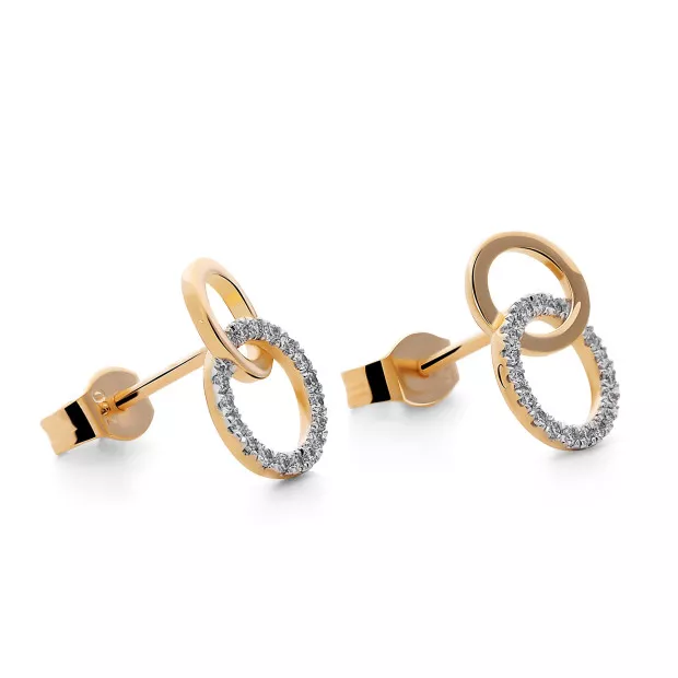 Orphelia Caity Yellow-gold 18k Stud Earrings OD-5334