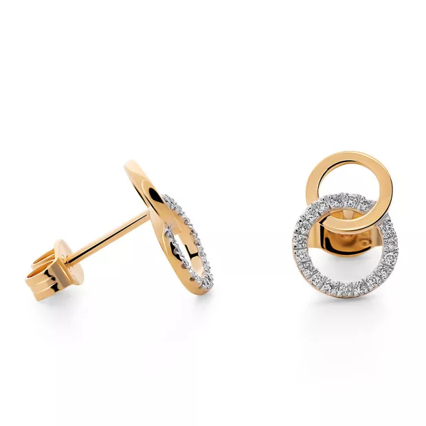 orphelia Caity Yellow-gold 18k Stud Earrings OD-5334