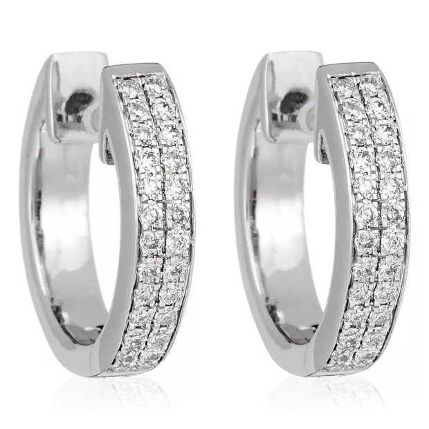 Orphelia Cecily White-gold 18k Hoop Earrings OD-5289