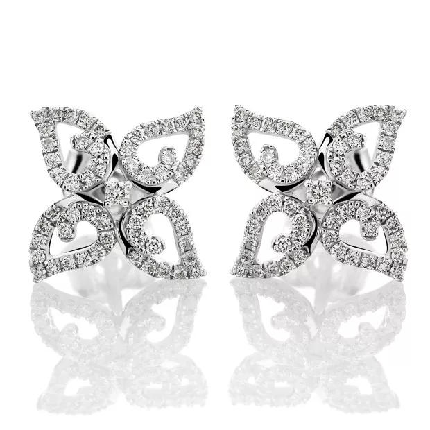 Orphelia Charlene White-gold 18k Stud Earrings OD-5321