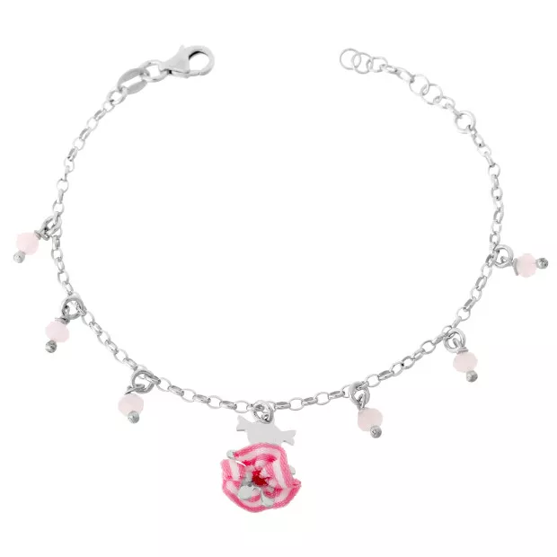 Orphelia Child's Silver Set: Bracelet + Earrings SET-7133