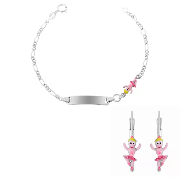orphelia Child's Silver Set: Bracelet + Earrings SET-7137/1