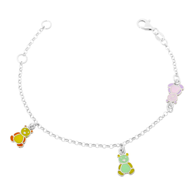 Orphelia Child's Silver Set: Bracelet + Earrings SET-7140/GR