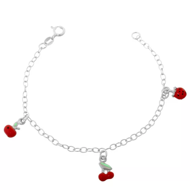 Orphelia Child's Silver Set: Bracelet + Earrings SET-7149/1