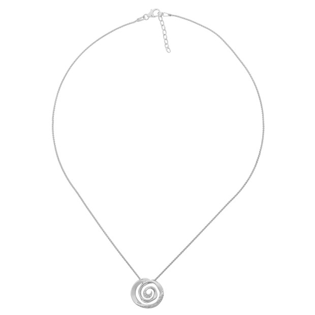 Orphelia 'Cora' Women's Sterling Silver Set: Chain-Pendant + Earrings - Silver SET-7087