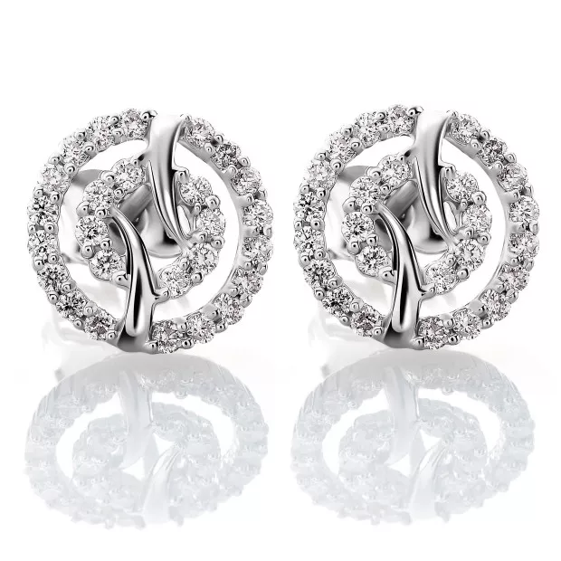 Orphelia Cordelia White-gold 18k Stud Earrings OD-5322