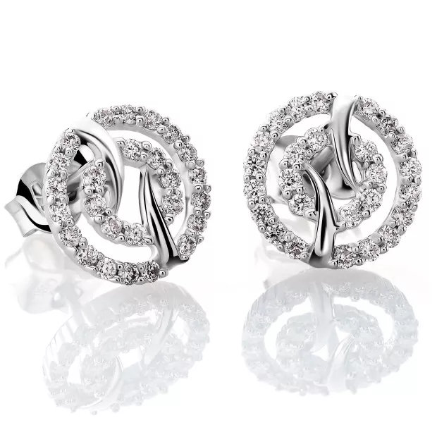 orphelia Cordelia White-gold 18k Stud Earrings OD-5322
