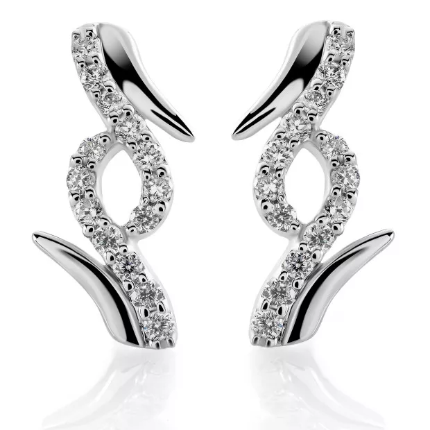 Orphelia Cosima White-gold 18k Stud Earrings OD-5323