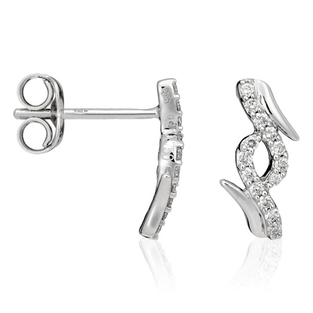 Orphelia Cosima White-gold 18k Stud Earrings OD-5323