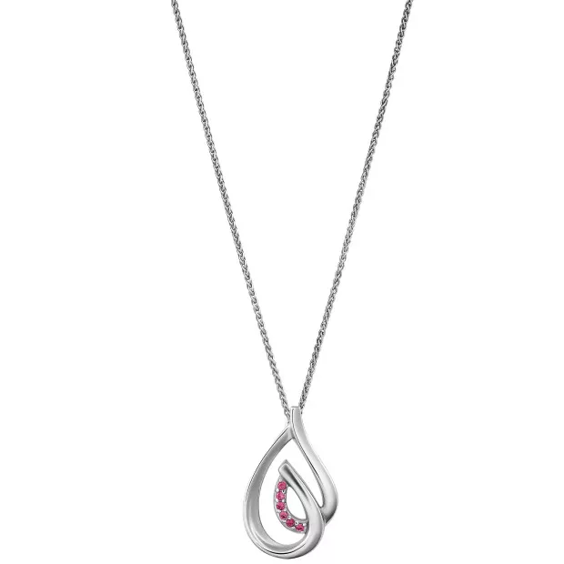 Orphelia Dazzle Silver Chain With Pendant ZH-7518/R