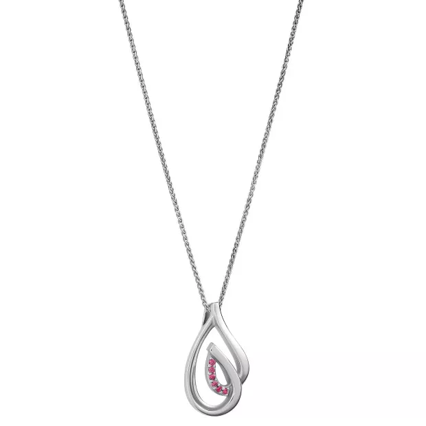 Orphelia Dazzle Silver Chain With Pendant ZH-7518/R