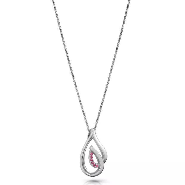 orphelia Dazzle Silver Chain With Pendant ZH-7518/R