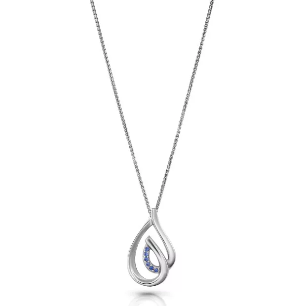 Orphelia Dazzle Silver Set: Chain-pendant + Earrings SET-7518/B
