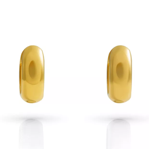 Orphelia Dory Sterling Silver Hoop Earrings ZO-7556/G